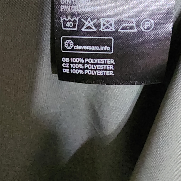 H&M Camo green silky long sleeve dress in 4X - Picture 5 of 6